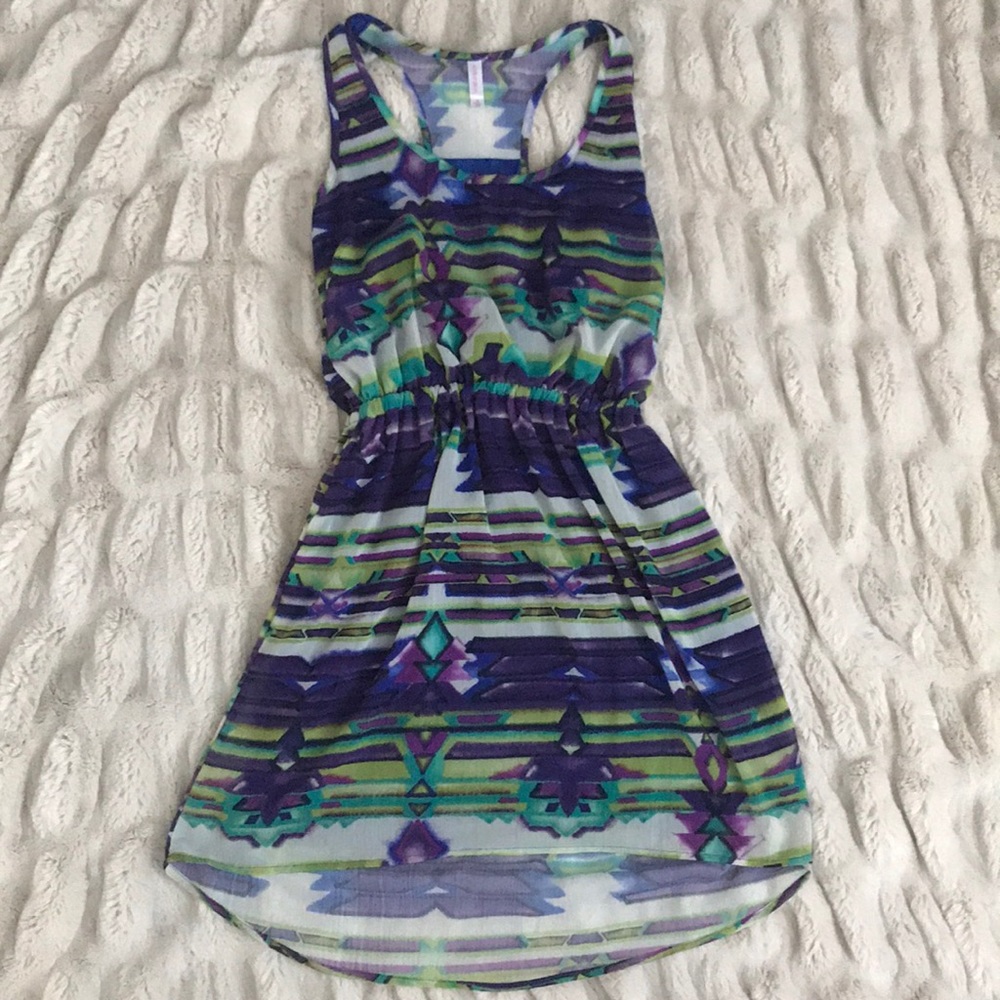 Aztec racerback dress
